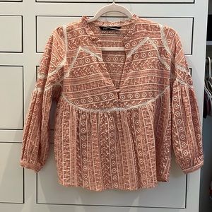 Zara pink blouse